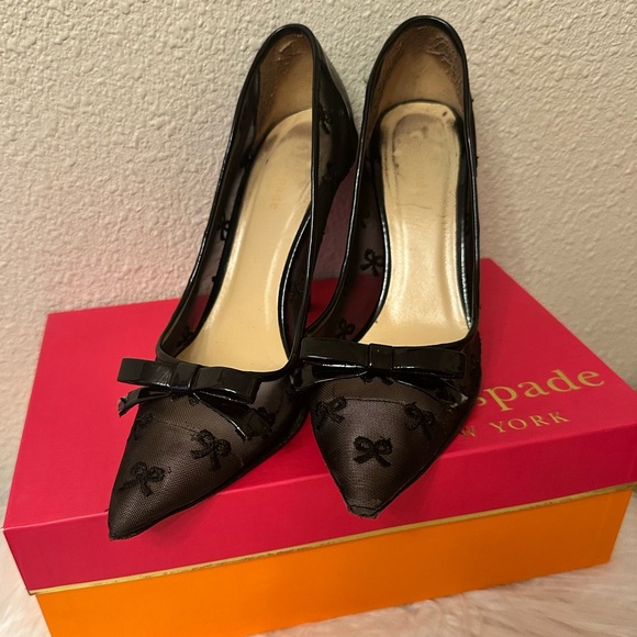 ♠️Kate Spade Bow Mesh Heels♠️ - Picture 3 of 7